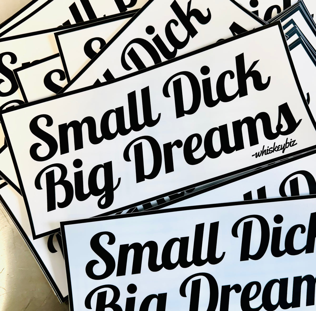 thumbnail image 2 of Tagzs 'Small D* Big Dreams' Die-Cut Vinyl Decal – JDM Window Sticker – Gloss White – USA Made 2 of 4