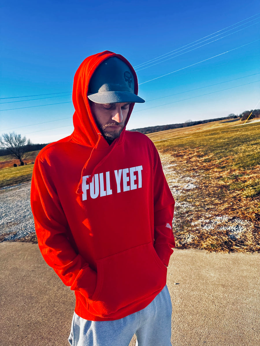Full Yeet Hoodie Red Whiskey Biz