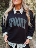 SPOOKY - Black Puff Ink - Sweatshirt