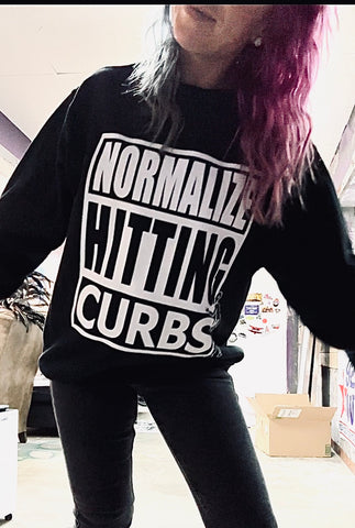 Normalize Hitting Curbs Tee/ Crew - FRONT LOGO