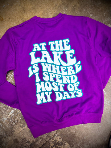 Lake Days- Hoodie / Sweatshirt - Purple