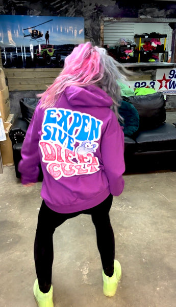 Difficult & Expensive 2.0 - Hoodie / Sweatshirt - Purple – Whiskey Biz