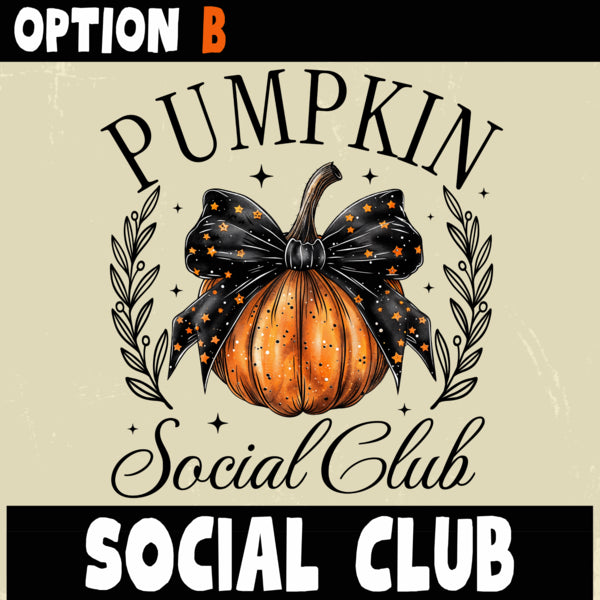 Pumpkin Social Club design preview